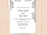 Wedding Invitation Template Pdf Free Pdf Vintage Side Border Invitation Printable