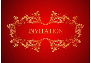 Wedding Invitation Template Red Elegant Red Wedding Invitation Template Vector Free Download