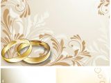 Wedding Invitation Template Rings Wedding Cards with Wedding Rings Vector Tasarim