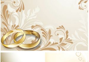 Wedding Invitation Template Rings Wedding Cards with Wedding Rings Vector Tasarim