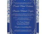Wedding Invitation Template Royal Blue and Silver Photo Template Wedding Invitation Royal Blue Silver