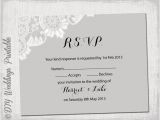 Wedding Invitation Template Rsvp Wedding Rsvp Template Download Diy Silver by