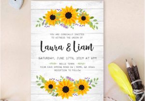Wedding Invitation Template Sunflower 16 Sunflower Wedding Invitations Perfect for Fall Weddings