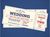 Wedding Invitation Template Ticket Wedding Invitation Tickets Vector Free Download
