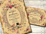 Wedding Invitation Template Victorian Antoinette Printable Diy Vintage Victorian Wedding