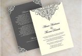 Wedding Invitation Template Victorian Items Similar to Vintage Filigree Wedding Invitation