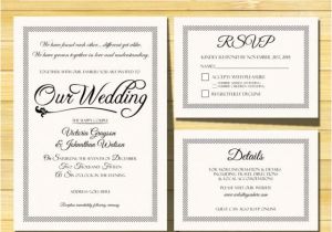 Wedding Invitation Template with Rsvp Wedding Invitation Template Instant Download Printable
