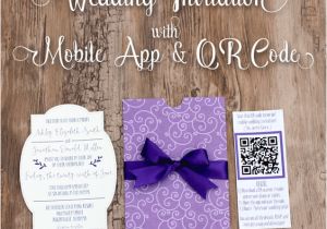 Wedding Invitation Templates Gif Diy Wedding Invites with Mobile App Qr Code Free Cut Files