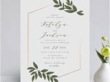 Wedding Invitation Templates Gif Laurels Frame Foil Pressed Wedding Invitations by Itsy