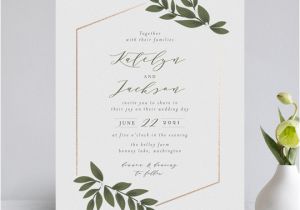 Wedding Invitation Templates Gif Laurels Frame Foil Pressed Wedding Invitations by Itsy