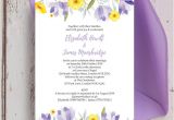 Wedding Invitation Templates Lilac Lilac Lemon Wedding Invitation From 1 00 Each