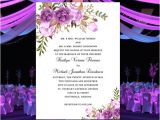 Wedding Invitation Templates Lilac Printable Wedding Invitation Romantic Blossoms Make Your