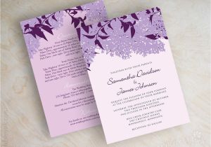 Wedding Invitation Templates Lilac Purple and Lilac Wedding Invitations