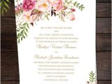 Wedding Invitation Templates Make Your Own Printable Wedding Invitation Romantic Blossoms Make Your
