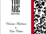 Wedding Invitation Templates Red and White Cool Black and White Blank Invitation Templates Gallery