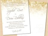 Wedding Invitation Templates Vertical White Gold Sparkles Editable Vertical Wedding Invitations