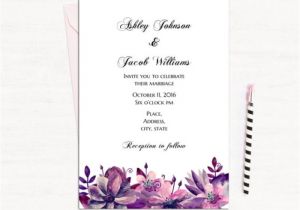 Wedding Invitation Templates Violet Beautiful Purple Wedding Invitation Templates Picture