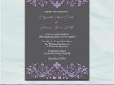 Wedding Invitation Templates Violet Purple and Gray Wedding Invitation by Weddingprintablesdiy