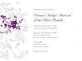 Wedding Invitation Templates Violet Violet Flower Wedding Invitation