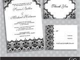 Wedding Invitation Templates Vistaprint Free Black Damask Wedding Invite Template for Vista Print