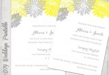 Wedding Invitation Templates Yellow Wedding Invitation Template Yellow Gray Diy Summer Wedding