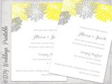 Wedding Invitation Templates Yellow Wedding Invitation Template Yellow Gray Diy Summer Wedding