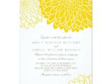 Wedding Invitation Templates Yellow White Yellow Chrysanthemum Wedding Invitation Zazzle Com