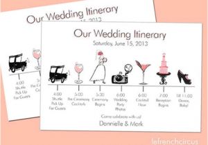Wedding Invitation Timeline Template Wedding Timeline Itinerary Information Card