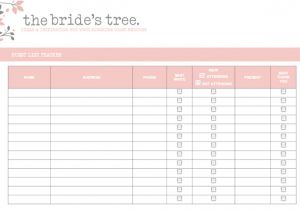 Wedding Invitation Tracker Template 5 Free Wedding Invitation List Templates Excel Pdf formats