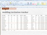 Wedding Invitation Tracker Template Wedding Invite List Template for Excel 2013