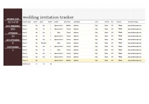 Wedding Invitation Tracker Template Wedding Invite Tracker
