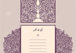 Wedding Invitation Vector Template Wedding Invitation or Greeting Card with Abstract ornament