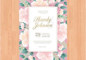 Wedding Invitation Vector Templates Free Download Floral Wedding Invitation Card Template Vector Free Download
