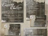 Wedding Invitations and Rsvp Packages Rustic Lace Wedding Package Rsvp Invitation Gift