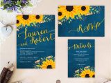 Wedding Invitations and Rsvp Packages Sunflower Wedding Invitation Packages Invites Rsvp