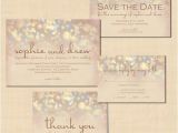 Wedding Invitations and Save the Dates Packages French Champagne Sparkles Text Editable Save the Date