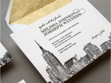Wedding Invitations at Party City New York City Skyline Letterpress Wedding Invitaition