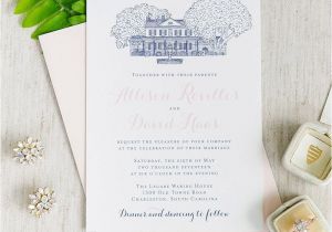 Wedding Invitations Charleston Sc Legare Waring House Wedding Invitation Scotti Cline Designs