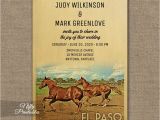 Wedding Invitations El Paso Tx El Paso Texas Wedding Invitation Horses Printed Nifty