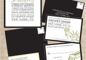 Wedding Invitations In Nyc Cityscape Skyline Nyc New York City themed Wedding Suite