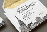 Wedding Invitations In Nyc New New York City Skyline Wedding Invitation by Steel