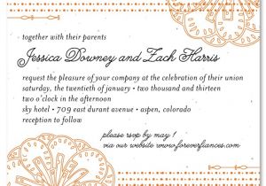 Wedding Invitations In Spanish Text Spanish Wedding Invitations On Seeded Paper Feliz by