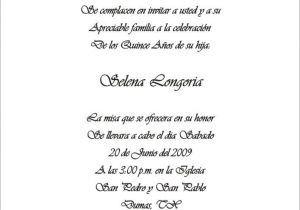 Wedding Invitations In Spanish Wording Samples Spanish Quinceanera Invitation Dinner Wording Car Pictures