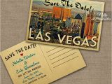 Wedding Invitations Las Vegas Nv Las Vegas Save the Date Postcards Vintage Travel Vegas Save