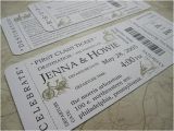 Wedding Invitations that Look Like Tickets Cute Invitations Maybe even Save the Dates that Look