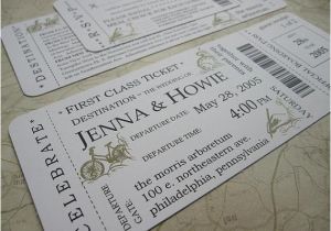 Wedding Invitations that Look Like Tickets Cute Invitations Maybe even Save the Dates that Look