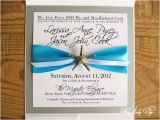 Wedding Invitations Turquoise and Silver 100 Starfish Wedding Invitations White Silver Black by