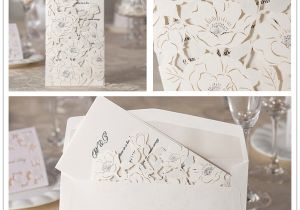 Wedding Invitations wholesale Suppliers Laser Cut Wedding Invitations Elegant 50pcs Lot White