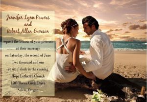 Wedding Invitations with Couples Picture the Beach Wedding Invitations