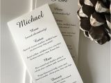 Wedding Invitations with Guest Names Printed Simple Personalised Wedding Menu Little Flamingo